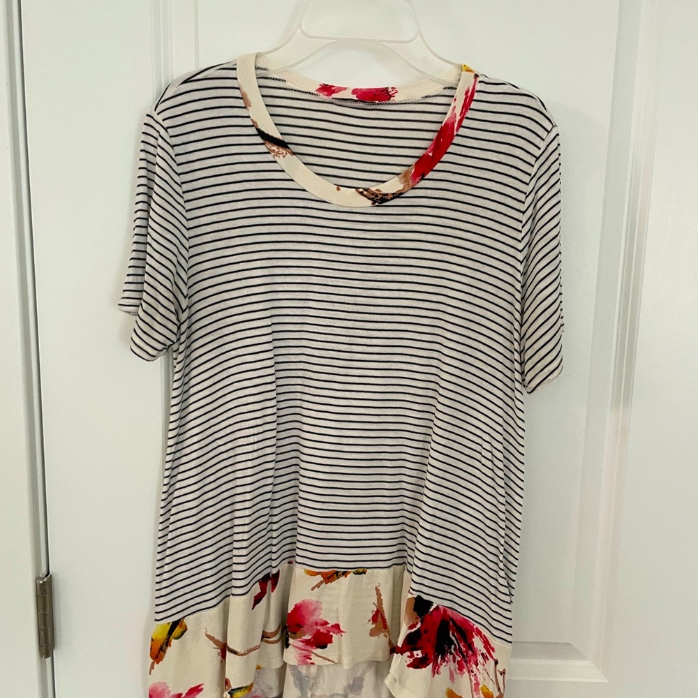 JODIFL striped and floral t shirt
